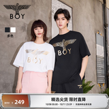BOY LONDON夏季短袖情侣男女同款小熊涂鸦满印潮牌T恤N01909 黑色 XS 此款偏大，建议拍小一码