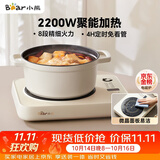 小熊（Bear）家用电磁炉电池炉2200W大功率猛火爆炒炒菜智能触控防水面板8档火力纤薄电磁灶火锅炉DCL-B22H5