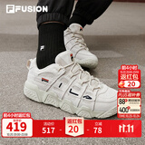 斐乐面包鞋｜FILA FUSION潮牌篮球鞋男士低帮运动鞋休闲鞋老爹鞋 燕麦色-OM 40