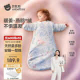 贝肽斯婴儿睡袋暖姜3.0儿童一体睡袋婴幼儿防踢被睡衣四季双层 原野M