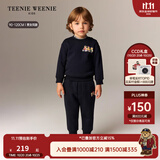 Teenie Weenie Kids小熊童装秋冬男女宝索罗娜加绒卫衣裤套装 藏青色 110 cm