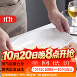 泰鑫兴12英寸30.5厘米陶瓷餐具白瓷盘子鱼盘一只装