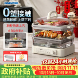 大宇（DAEWOO）【加厚玻璃】小璃宇蒸锅 电蒸锅炖蒸煮一体多功能锅 电锅食品级玻璃0涂层 蒸锅家用3-4个人S22