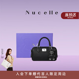 纽芝兰（NUCELLE）飞马波士顿包2026轻奢小众斜挎女士包包真皮手提包情人节生日礼物