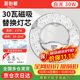 圣伯顿（Shengbodun）led灯盘吸顶灯替换灯芯灯板圆形磁吸模组灯条灯管 30瓦白光