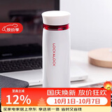 乐扣乐扣（LOCK&LOCK）不锈钢保温杯情侣学生水杯菲特旋转盖轻量杯450ml白红 LHC4131WR
