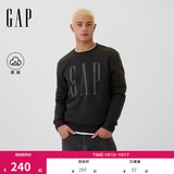 盖璞（GAP）男女装秋季印花logo抓绒圆领卫衣合身上衣美版 黑色 542214 L 美码 XL亚洲码185/104A 【偏大，建议拍小一码】