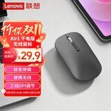 联想（Lenovo）无线鼠标2.4G 轻音按键 轻薄便携商务办公鼠标 适用笔记本台式机一体机 Air1风暴灰