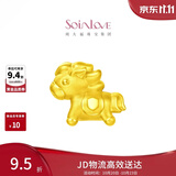 周大福SOINLOVE 萌宠 小金马生肖马转运珠黄金吊坠配手绳 VR2159礼物