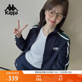 卡帕（Kappa）背靠背运动外套女款2026新款复古针织撞色开衫卫衣女潮K0E62WK01D