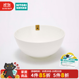 NITORI宜得利家居 简约可进洗碗机碗碟盘子圆盘汤勺纯白骨瓷系列餐具 4.5英寸碗 纯白骨瓷