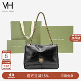 VANESSA HOGAN VH女包复古邮差包油蜡牛皮单肩包通勤斜挎大容量托特包生日礼物