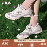 FILA【韩素希同款】跳跳鞋2丨斐乐薄底鞋26夏季新款女鞋芭蕾鞋 烟雨灰/羊皮纸粉-DP 36