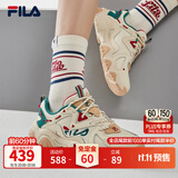 斐乐猫爪4丨FILA老爹鞋秋季女鞋黑色鞋子运动鞋休闲鞋厚底鞋 云端-CC 38