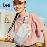 Lee斜跨包男女运动骑行邮差包休闲腰包大容量胸包生日礼物 海盐灰