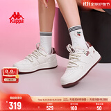 Kappa卡帕女鞋透气板鞋子女2026新款厚底小白鞋百搭软底运动休闲鞋 经典白/内涵粉 38