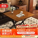 木双福折叠桌餐桌小户型家用客厅吃饭桌子户外摆摊桌子出租房便携小方桌