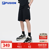 斐乐【章昊同款】短裤｜FILA FUSION潮牌男女针织五分中裤 【男】正黑色-BK S