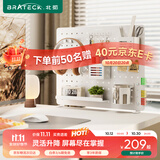 Brateck北弧 桌面置物架 洞洞板可上墙 家居房免打孔 收纳展示架 桌夹式万能挂板 办公桌搭收纳配件 APK20