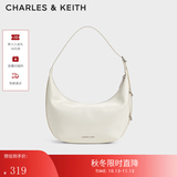 CHARLES&KEITH复古柔软新月包腋下包斜挎包生日礼物送女友CK2-40782526 Cream奶白色 中包