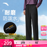 安踏（ANTA）户外软壳裤丨大地之壳防泼水耐磨透气运动长裤男裤登山徒步裤子 【考度拉面料/耐磨拒水】基础黑-3 L （男175）