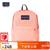 JANSPORT杰斯伯书包轻便双肩包男女旅行包简约背包电脑包学生校园 4QUEKM2-荧光橙-侧袋+隔层