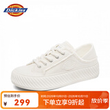 Dickies女士帆布鞋潮流休闲鞋子布鞋低帮百搭平底鞋 米色 37
