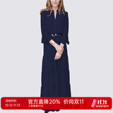 MeetMetro玛依尔法式仙女连衣裙女2026秋新款高端气质纯欲风裙子礼服长裙 藏蓝 M