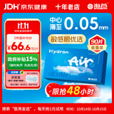 海昌H2O Air日抛90片 透明近视隐形眼镜无感空气薄片 225度