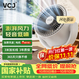 VCJ【德国品牌】空气循环扇电风扇家用台式桌面节能轻音 触控定时可摇头3m线 DQ215R