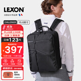 乐上（LEXON）双肩包15.6/16英寸笔记本电脑包男士旅行背包书包黑色可定制logo