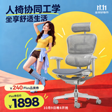 Ergonor保友金豪b雄鹰/悦动 人体工学椅护腰办公椅电脑椅 银白(云感坐垫)