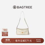 BAGTREE【朱珠同款】包包树奶盒包女包植鞣皮单肩斜挎腋下通勤Hobo枕头包 皎月白-小号【双磁吸款】 高级小众