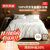 京东京造100%桑蚕丝被 双宫茧被芯蚕丝春秋被子四季通用-子母被220x240cm