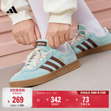 adidas「T头鞋」VL COURT CLASSIC板鞋德训鞋男女阿迪达斯轻运动 浅闪光蓝/棕色/淡绿 (推荐女生买小半码)   37