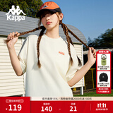 卡帕（Kappa）背靠背运动t恤2026夏季新款男士索罗娜休闲短袖上衣女K0EX2TD30D 羊脂白-0111 M