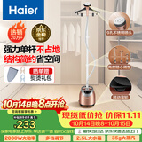 海尔（Haier）立式挂烫机35g蒸汽量2.5L水箱家用大功率手持蒸汽衣物护理机服装店高温杀菌烫衣机熨斗HGS-2510B