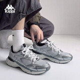 卡帕（Kappa）男鞋秋季运动鞋子男款增高厚底老爹鞋休闲跑步鞋男  奥运灰 42