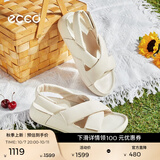 爱步（ECCO）凉鞋女 秋季软底休闲百搭交叉带厚底外穿拖鞋 科摩206653 石灰色20665301378 37