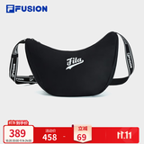 FILA FUSION斐乐潮牌情侣款挎包秋款饺子包单肩包斜挎包包 深黑-BK XS