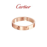 卡地亚（Cartier）LOVE系列 18K玫瑰金色窄版LOVE戒指单枚 B4085253 京东自营