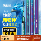 创威钓鱼竿手竿超硬轻量碳素渔具鱼竿鲢鳙竿鲫鱼竿台钓竿凌天二代 2.1m 二代小综合【不带备用竿稍】