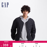 GAP男装印花logo波浪绗线外套轻薄简约风棉服619672 黑色 2XL (185/104A) 亚洲尺码 【偏大，建议拍小一码】
