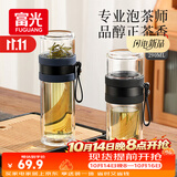 富光双层玻璃杯 泡茶杯茶水分离杯子 高硼硅玻璃水杯便携男女士290ML