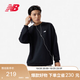 NEW BALANCE秋季卫衣男款简约休闲百搭运动套头衫MT41507 黑色 XL
