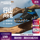 Skechers斯凯奇男童雪地靴户外棉靴儿童运动鞋冬大童棉鞋406415L 黑色/蓝色/柠檬色/BBLM 36