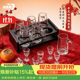 青苹果白酒杯分酒器套装 加厚玻璃品鉴杯二两杯分酒壶饭店待客家用
