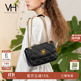 VANESSA HOGAN VH女包茵然软包轻奢小香风斜挎小包菱格链条单肩腋下包生日礼物