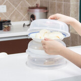 SP SAUCE日本进口微波炉盖子加热盖 食物碗盖保鲜盖饭罩子微波炉托盘隔热垫餐桌防烫垫子 红点款直径220mm