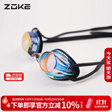 洲克（ZOKE）成人近视高清防雾防水男女通用训练电镀泳镜624501303-2黑色300度